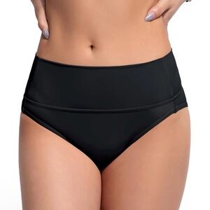 High-Waisted Black Period Bikini Bottoms
